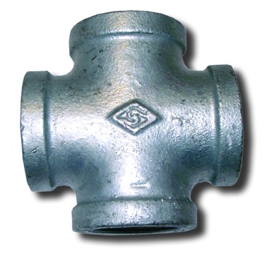 Galvanised Malleable Cross 1" - Click Image to Close